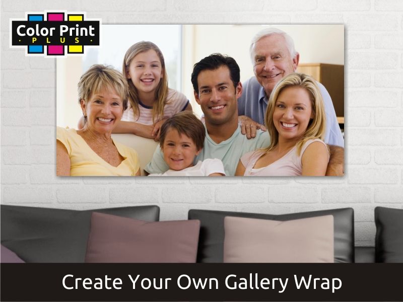 family photo on gallery wrap canvas