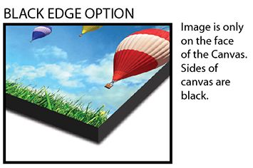 black edge canvas frame