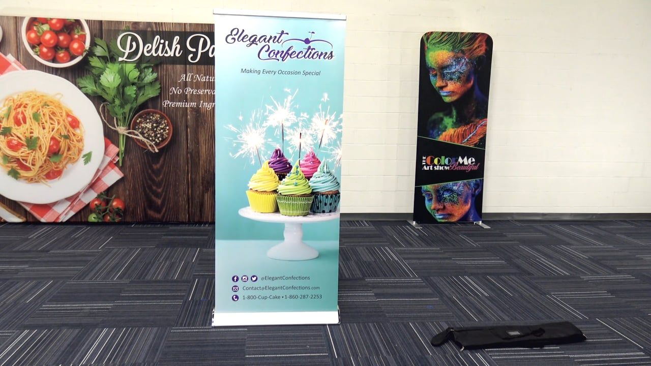 Retractable Banner and Trade show wall photo